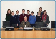 Clare Comhairle Na nÓg meeting with the Mayor of Clare Councillor Christy Curtin