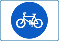 RUS 009 Pedal Cycles Only Road Sign