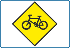 W 143 Cyclists Road Sign
