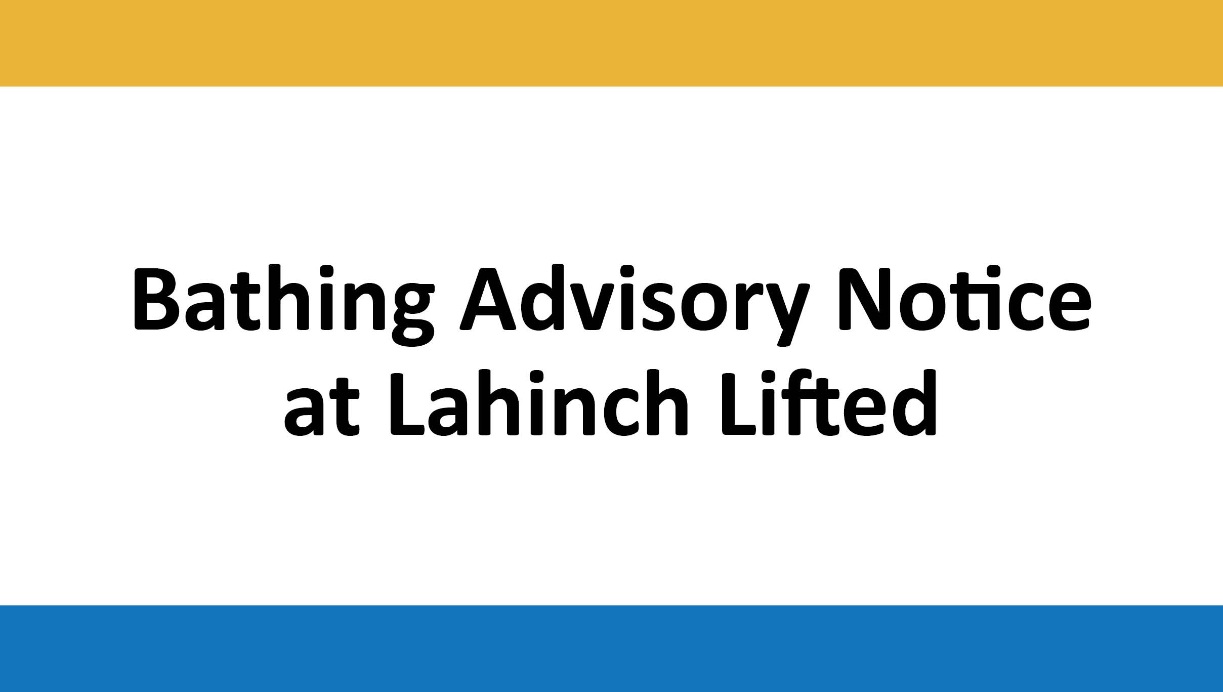 Advisory Notice for Lahinch Bathing Water Lifted