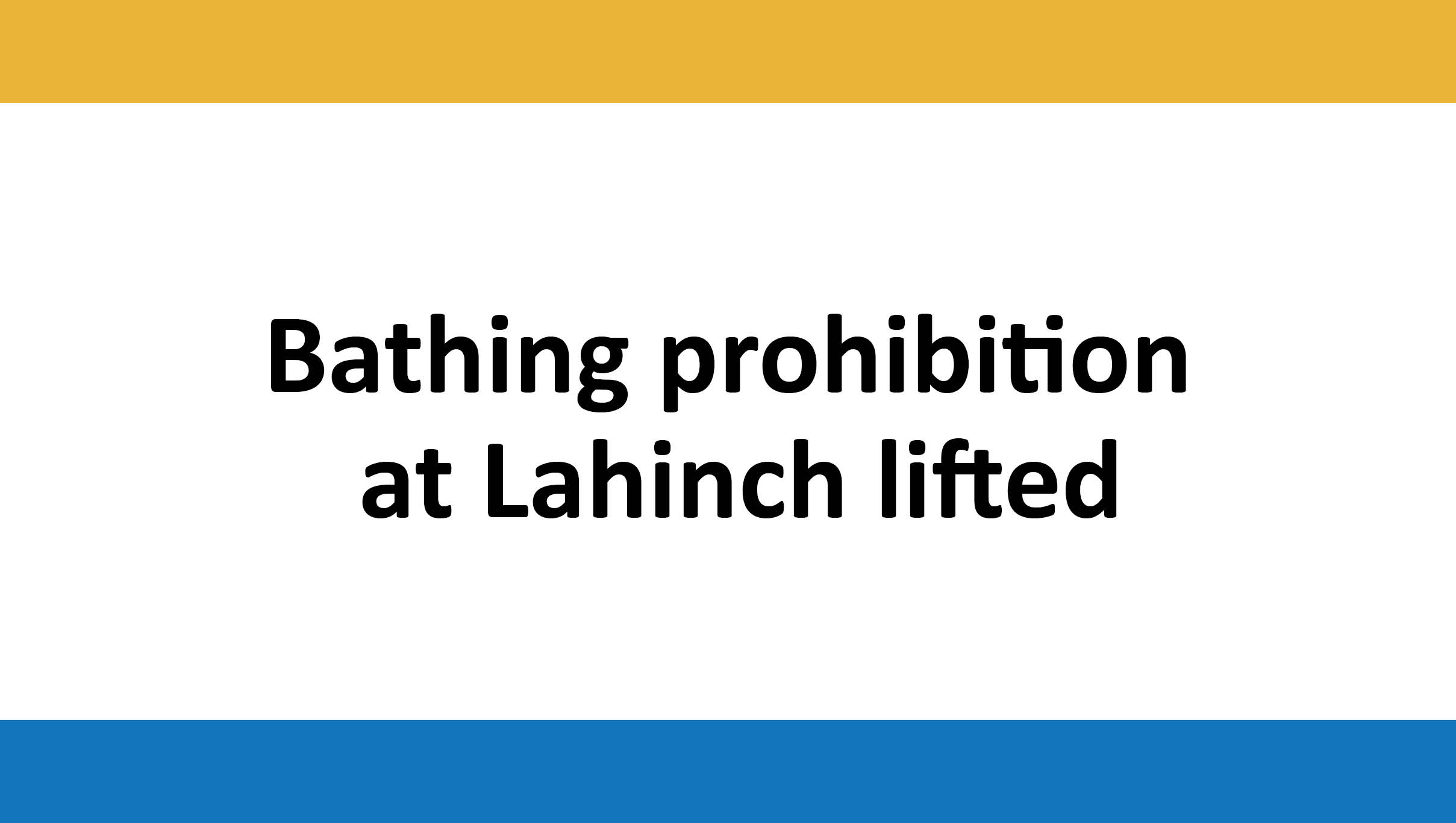 Bathing prohibition lifted at Lahinch