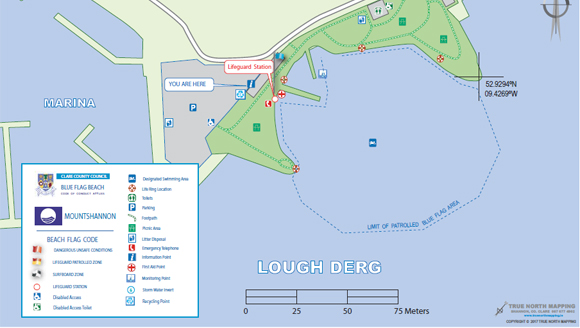 Mountshannon beach amenities map