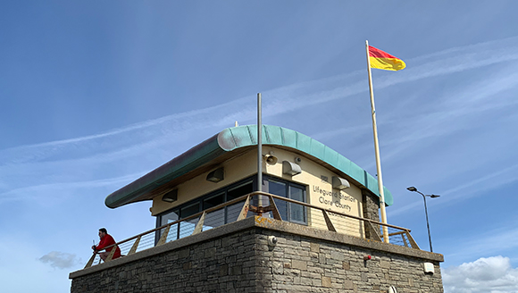 Lifeguard station at Lahinch, Co. Clare.