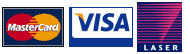 VISA, Mastercard and Laser